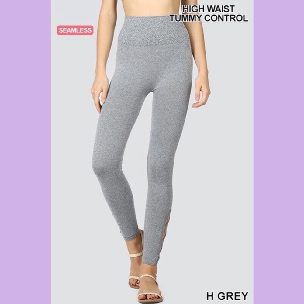 NEW Zenana High Waist Tummy Control Seamless Leggings - Picture 3 of 9